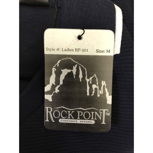 Rock Point Shell Corporate Apparel Top Ladies Medium Black Golf Polo Shirt RP501 - Picture 6 of 7